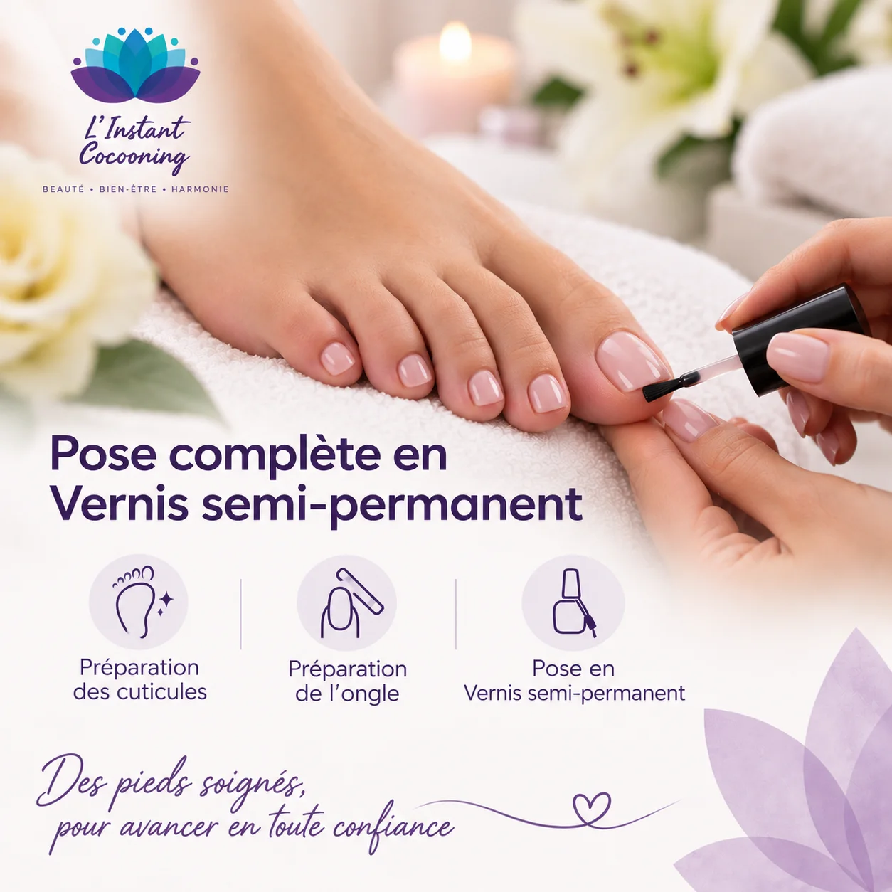 Pose complète en Vernis semi-permanent